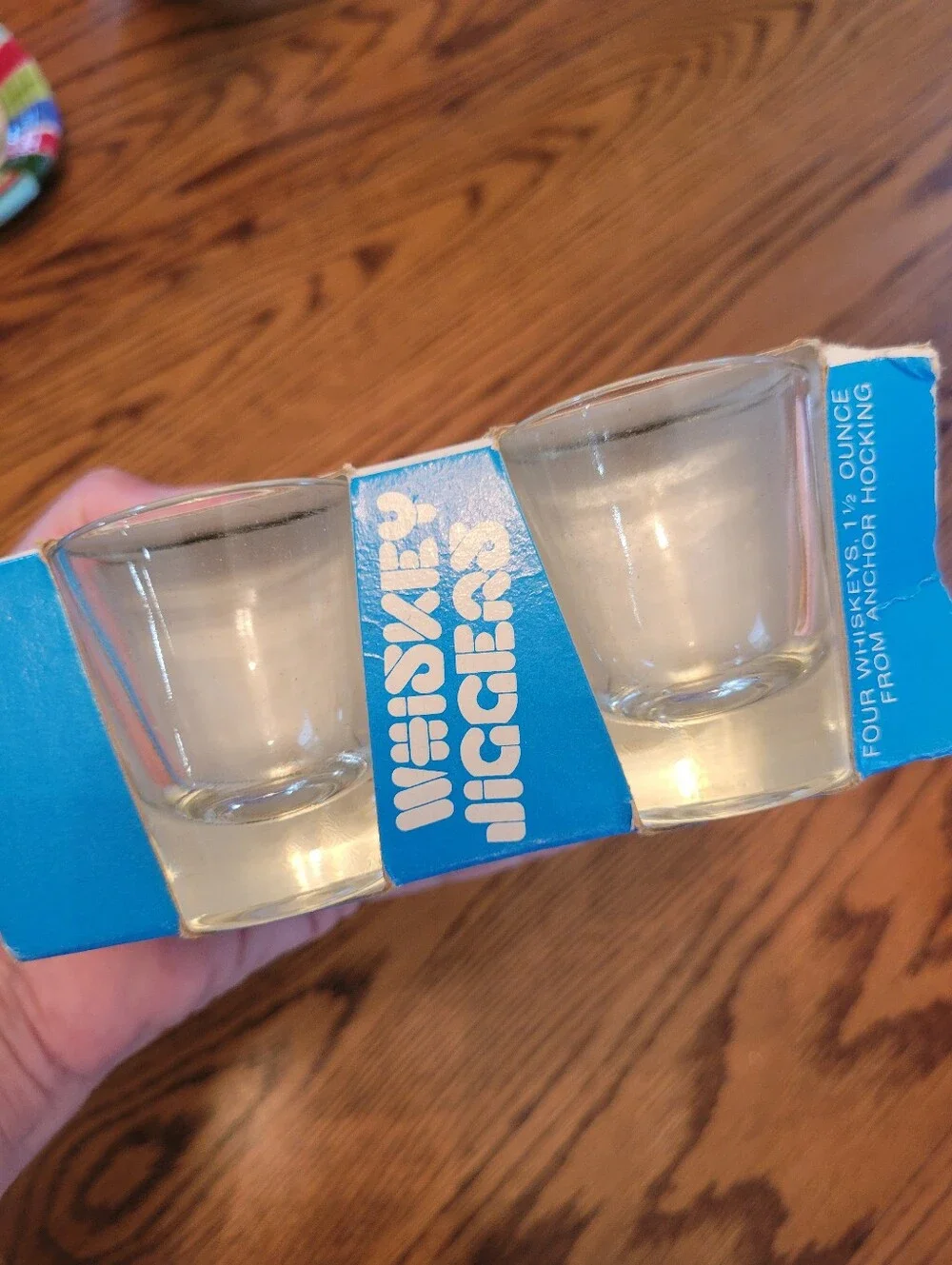 NIB/NOS Whiskey Jiggers Anchor Hocking Shot Glasses ~ 1970s ~ Bar Cart